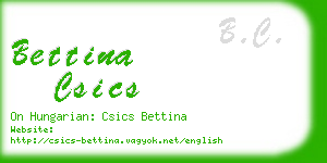 bettina csics business card